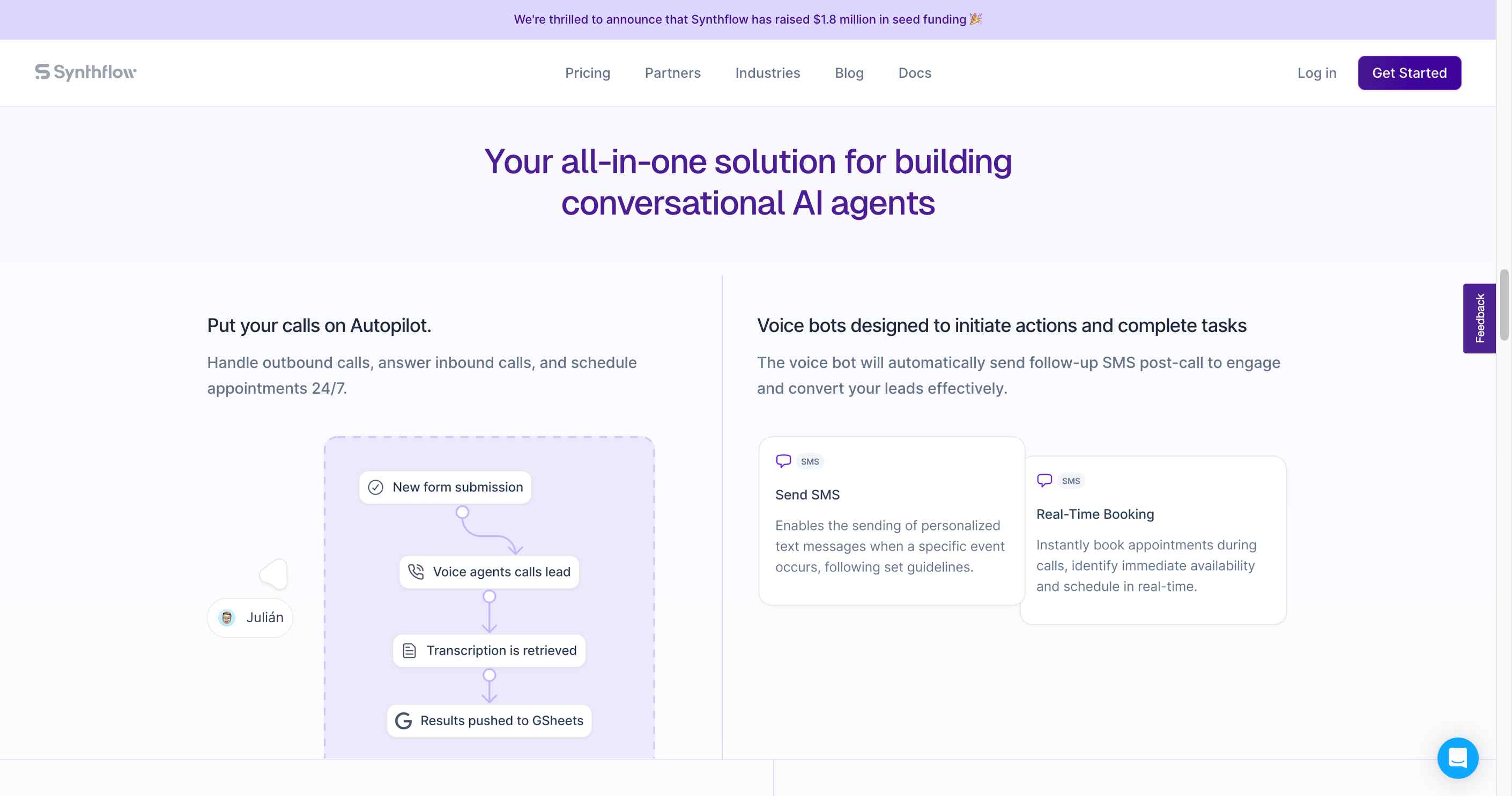 Customizable AI voice assistants by Synthflow AI for personalized customer service.