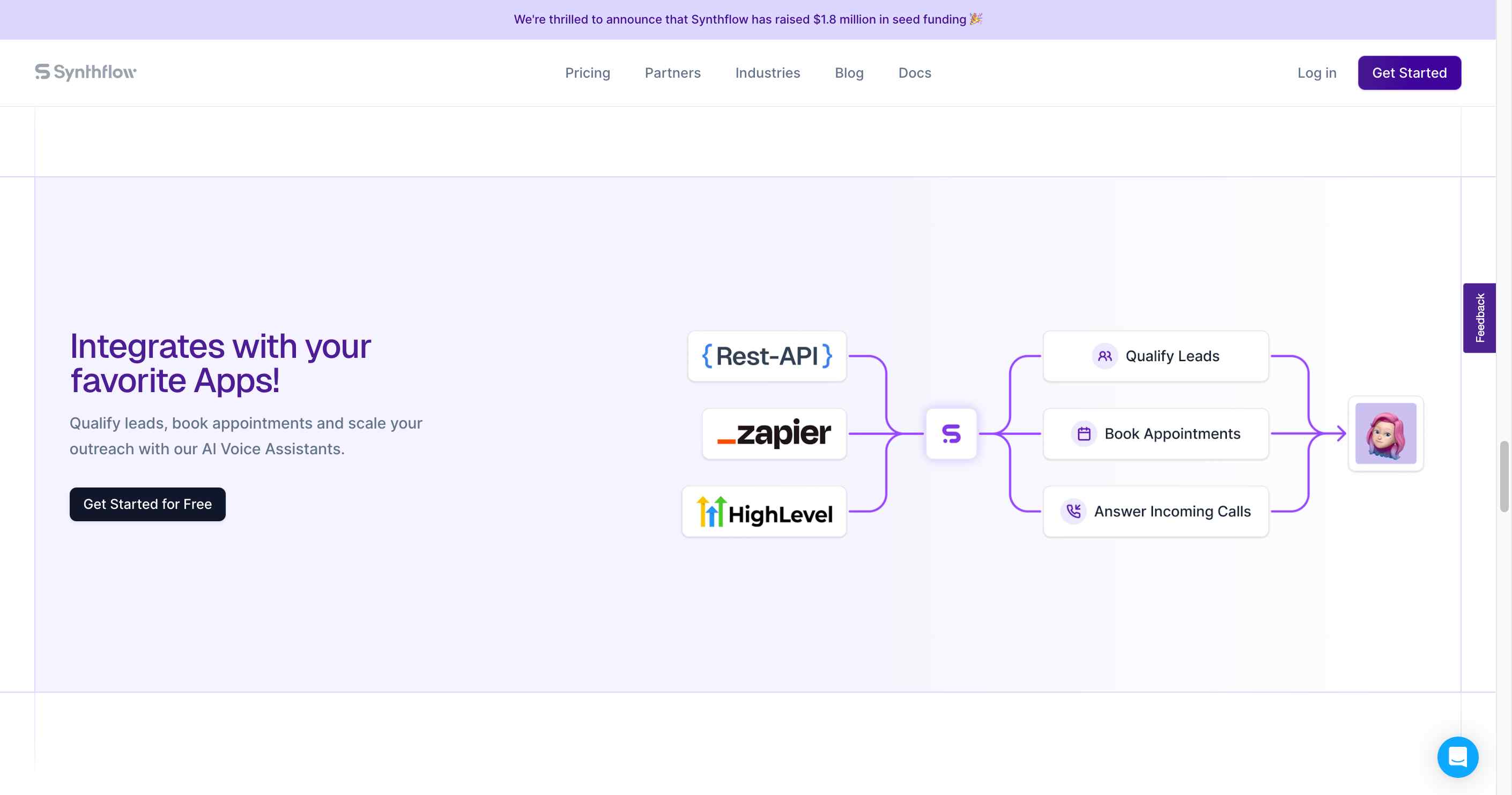 Seamless integration of Synthflow AI with apps for efficient business operations