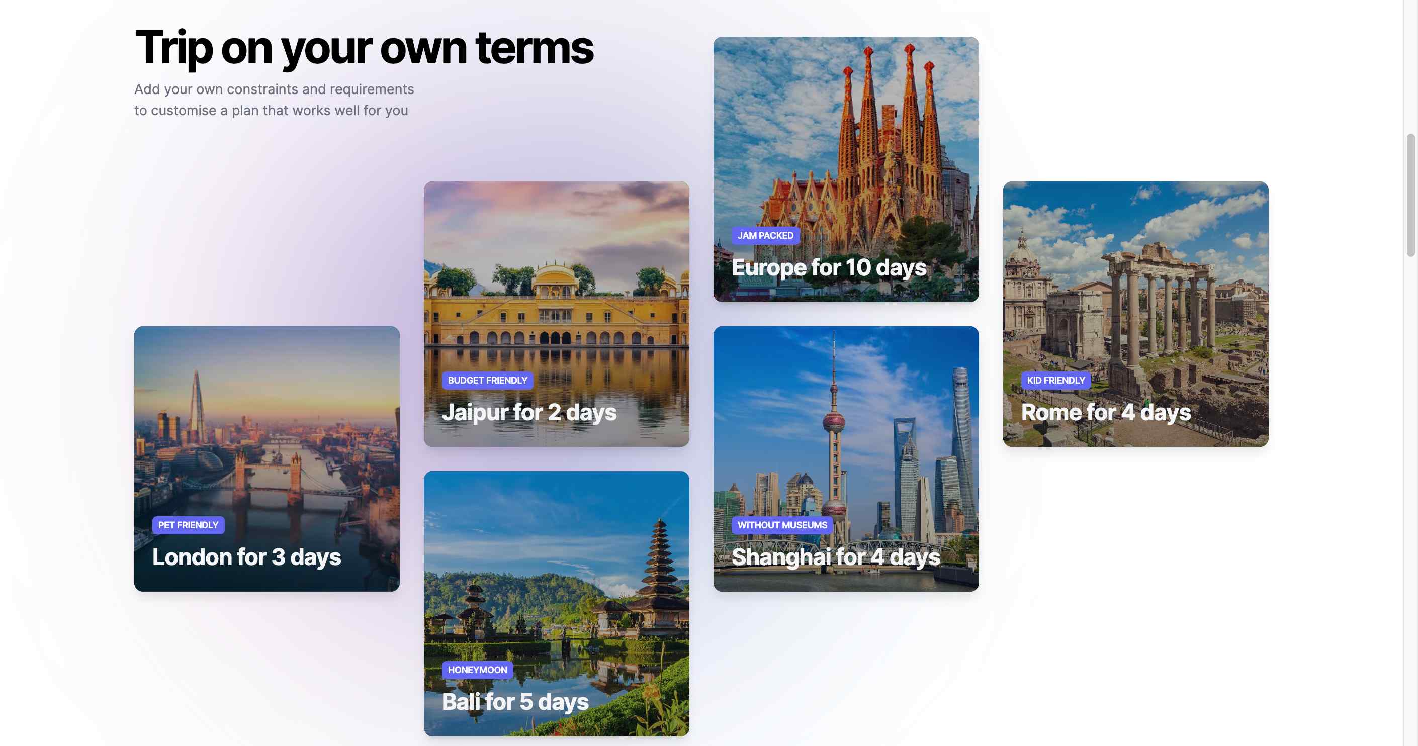 Make travel planning affordable with Roam Around