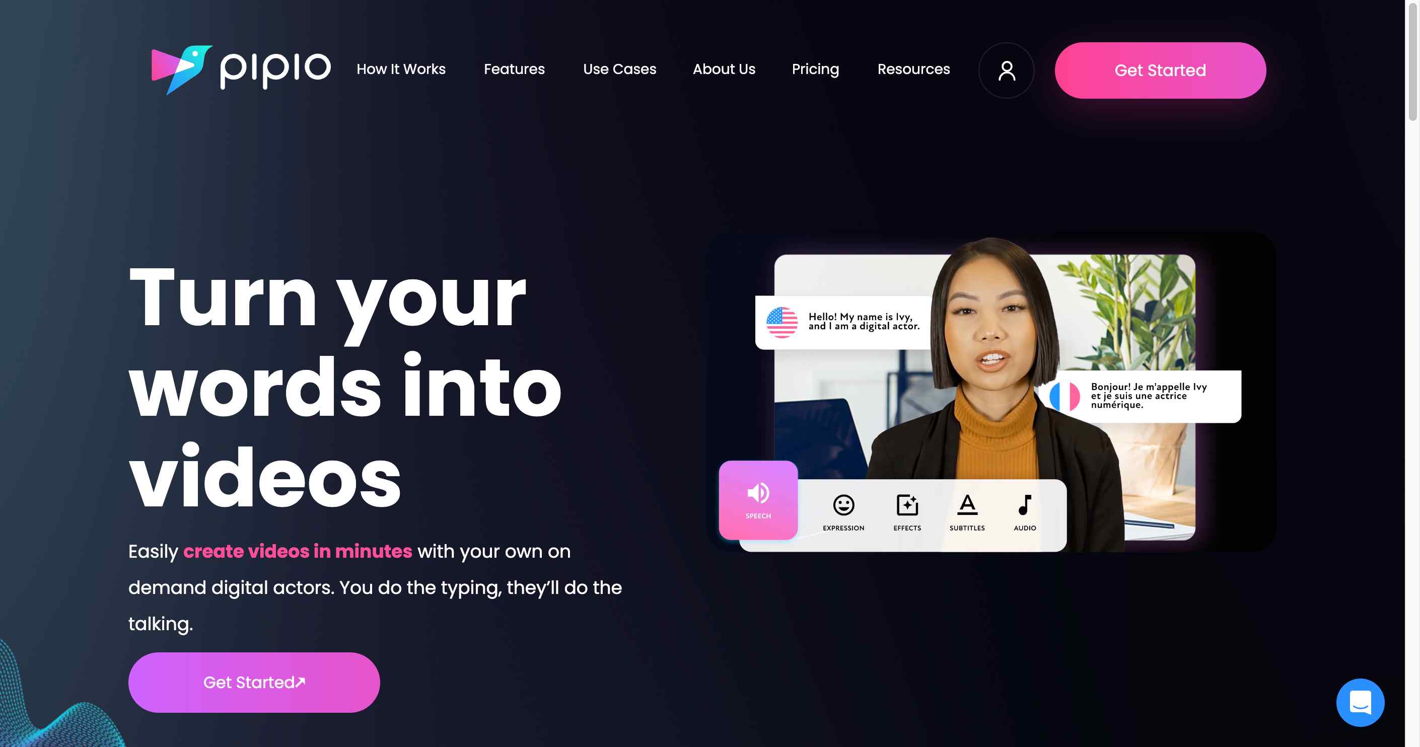 Pipio: Transforming scripts into professional videos with AI technology.
