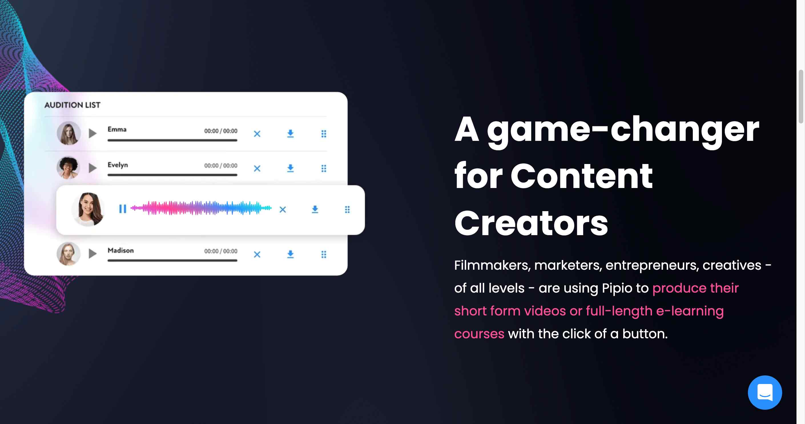 Create engaging content in 40+ languages with Pipio