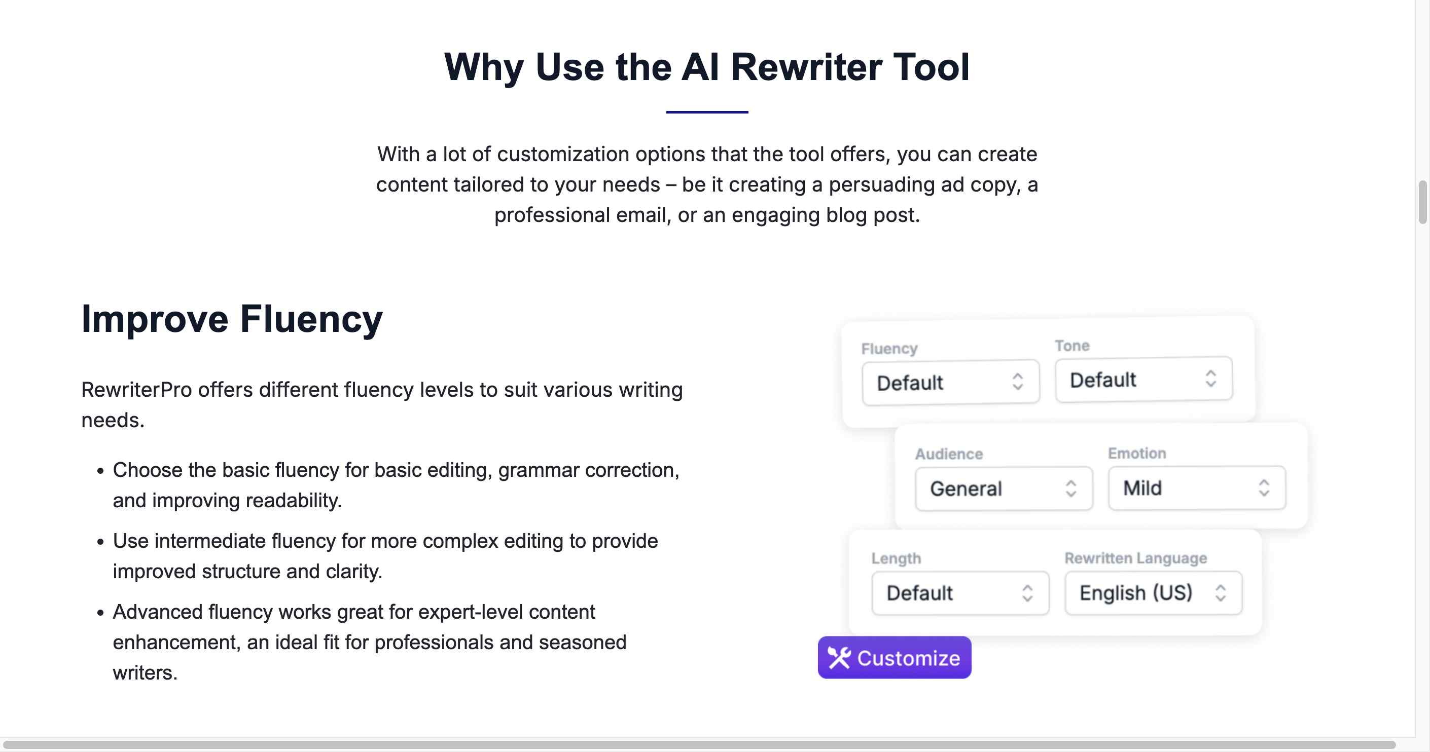 Optimize your articles for SEO with RewriterPro’s advanced rewriting capabilities.