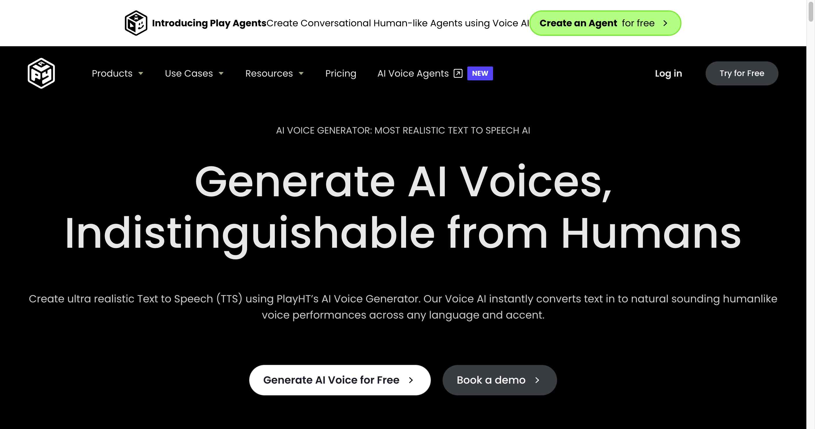 Play.ht demonstrating enterprise-level voice cloning