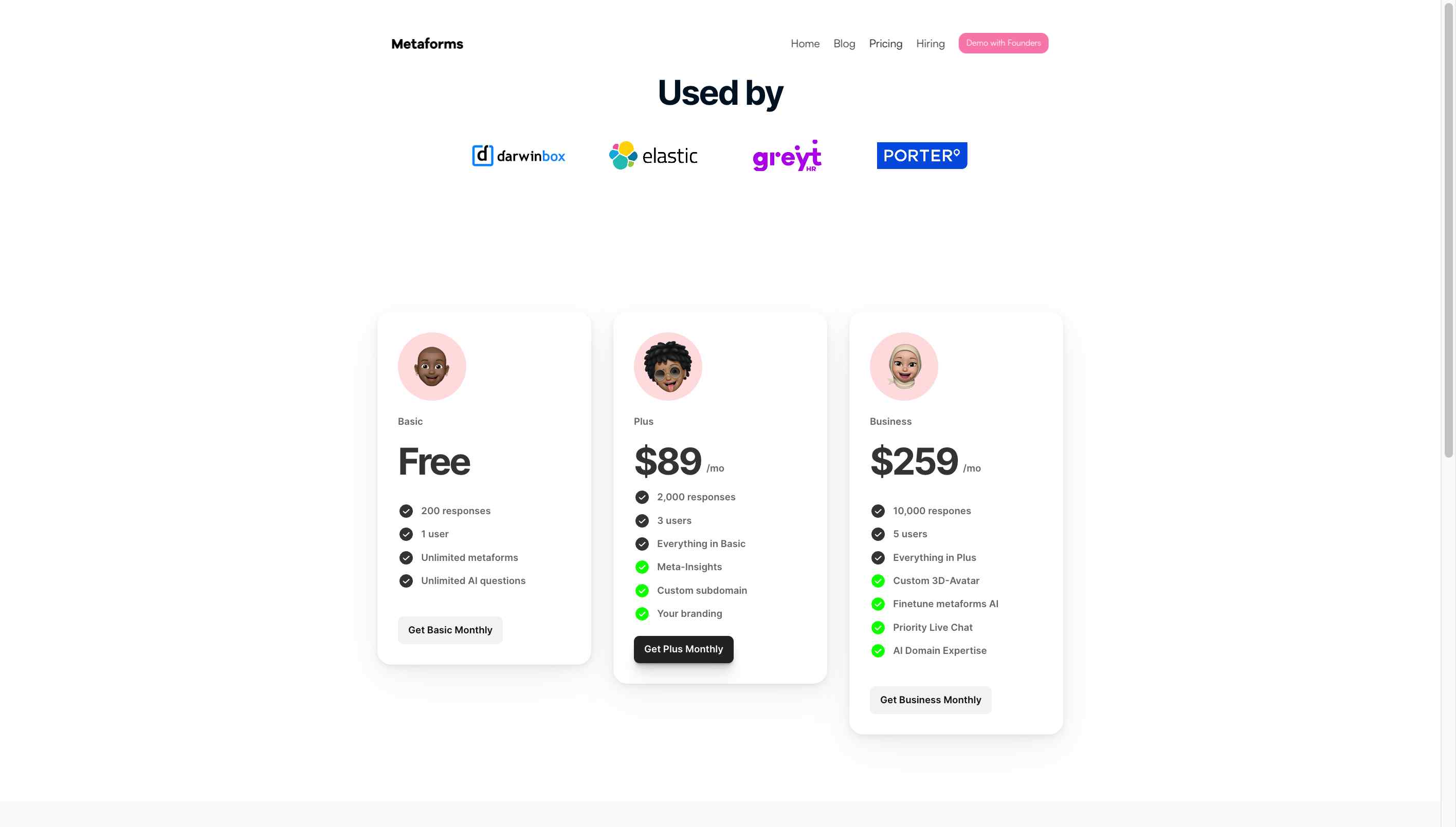 Metaforms AI price description
