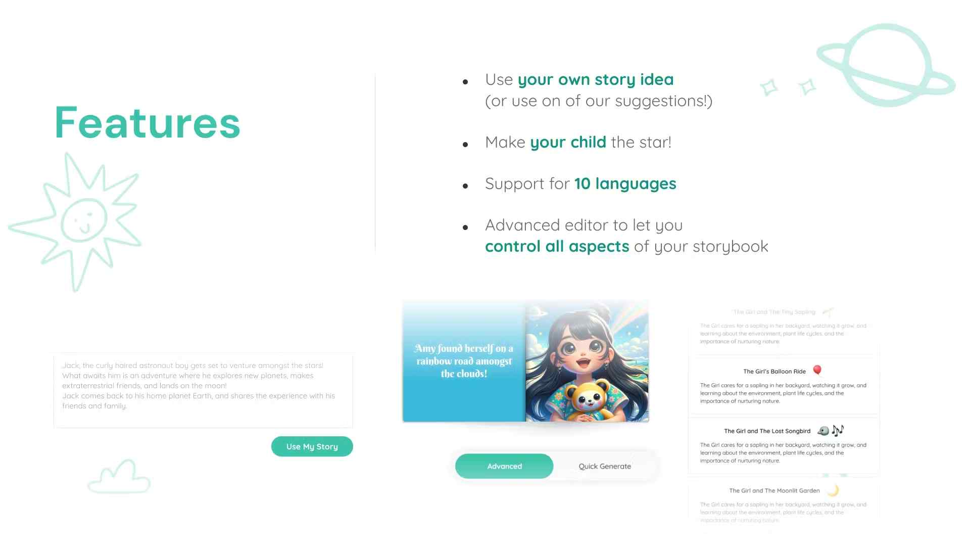 Secure photo upload interface on StoryGenius website