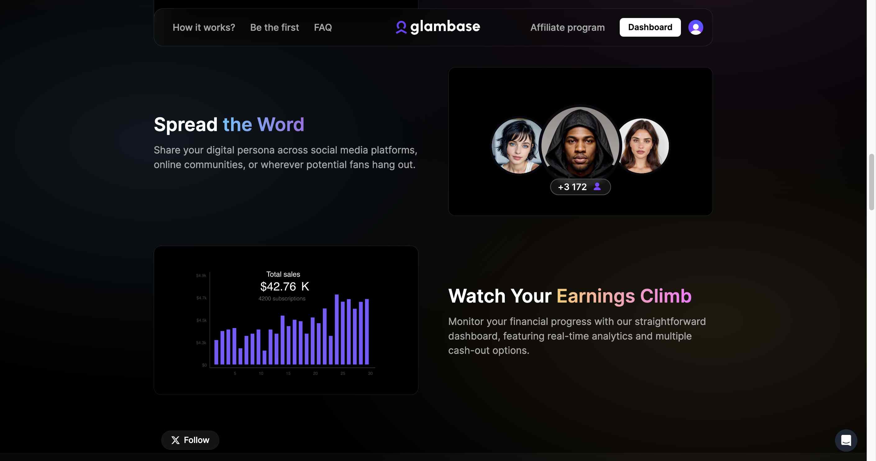 Interactive demo showcasing Glambase