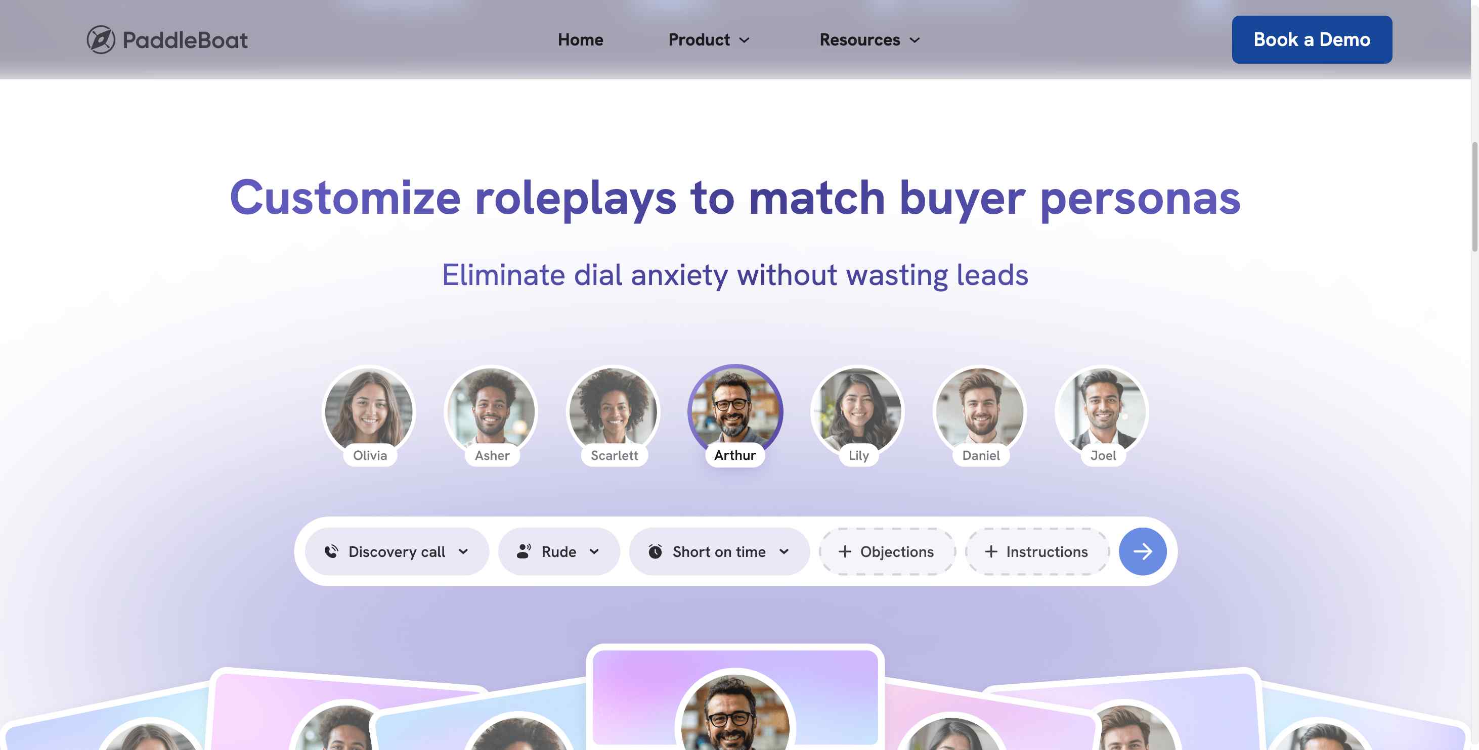 Sales professional using PaddleBoat for personalized feedback on sales pitch.