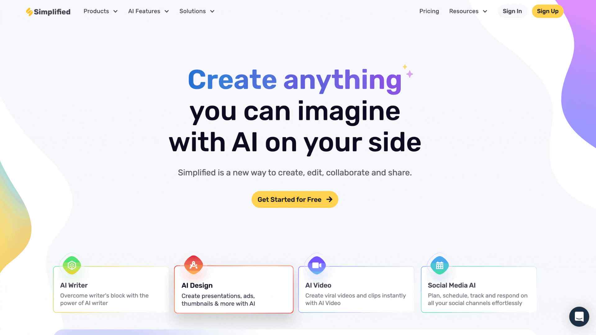 AI-driven content creation with Simplified