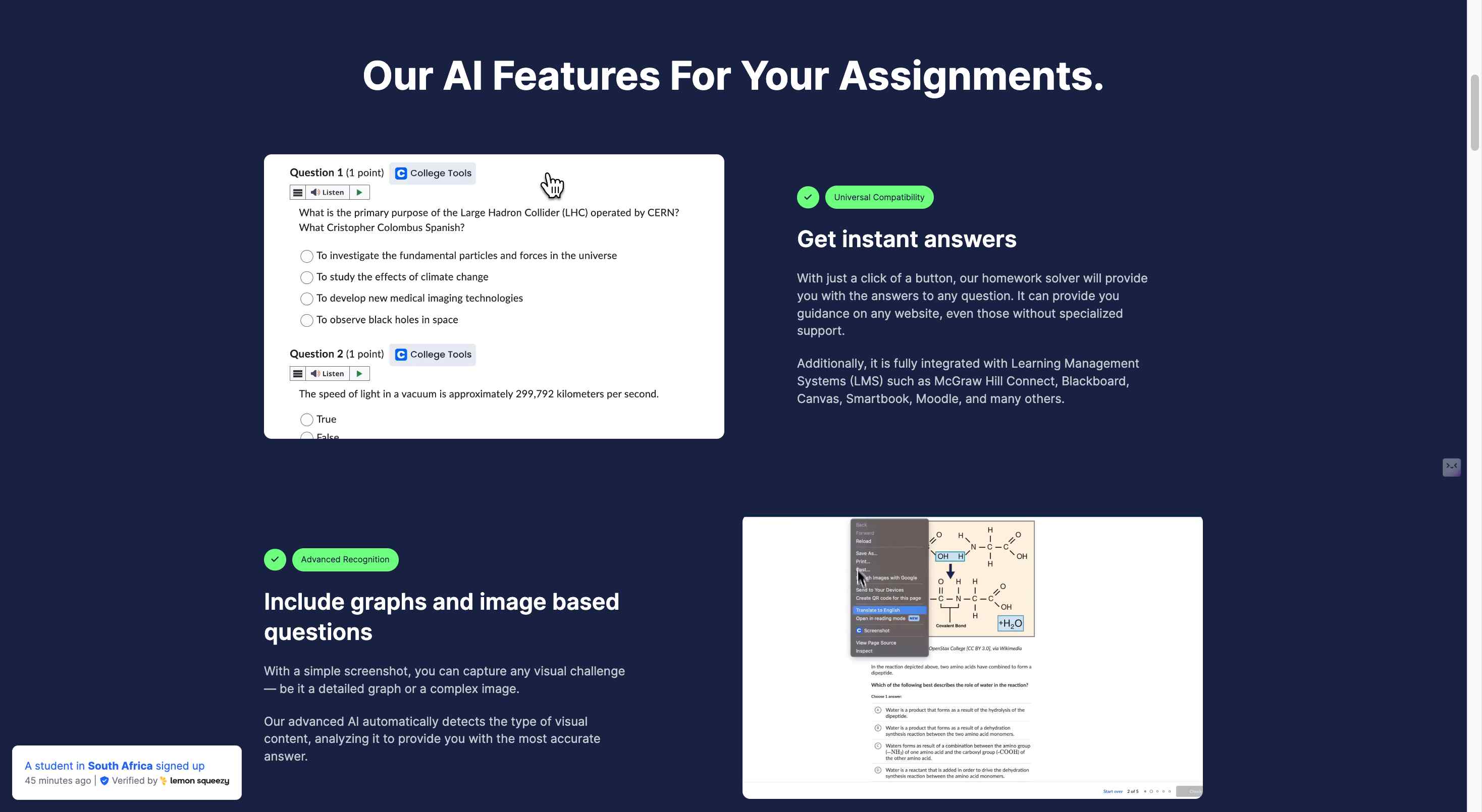 College Tools Chrome extension for LMS integration