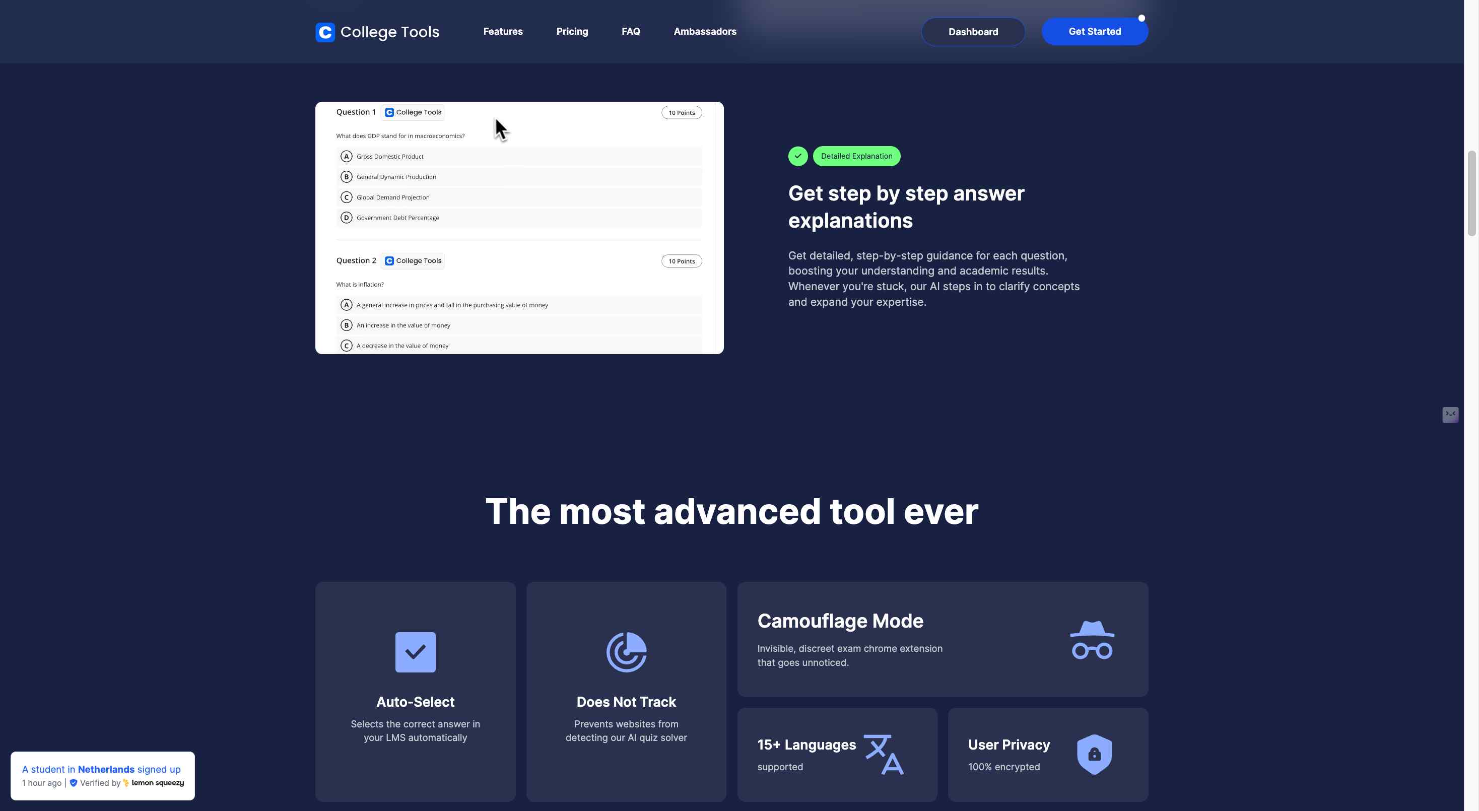 Detailed step-by-step homework explanations using AI.