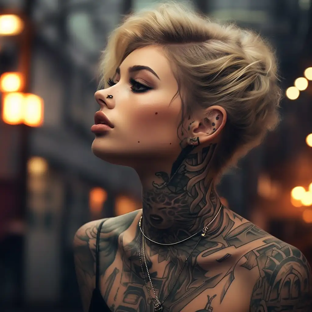 Innovative AI technology in tattoo design creation.