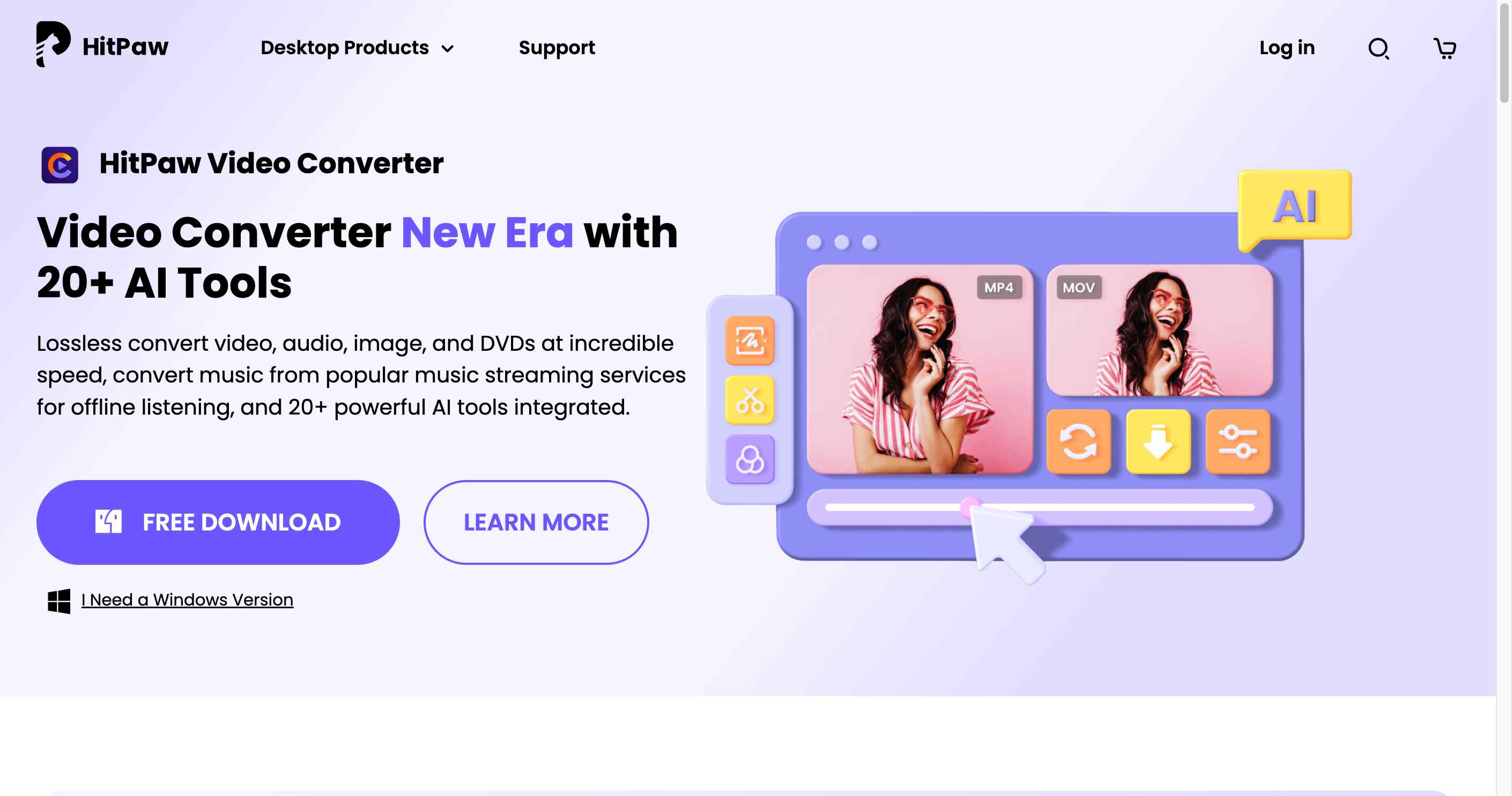 Hitpaw - AI Video Editing Tools offer groundbreaking video effects powered by AI.