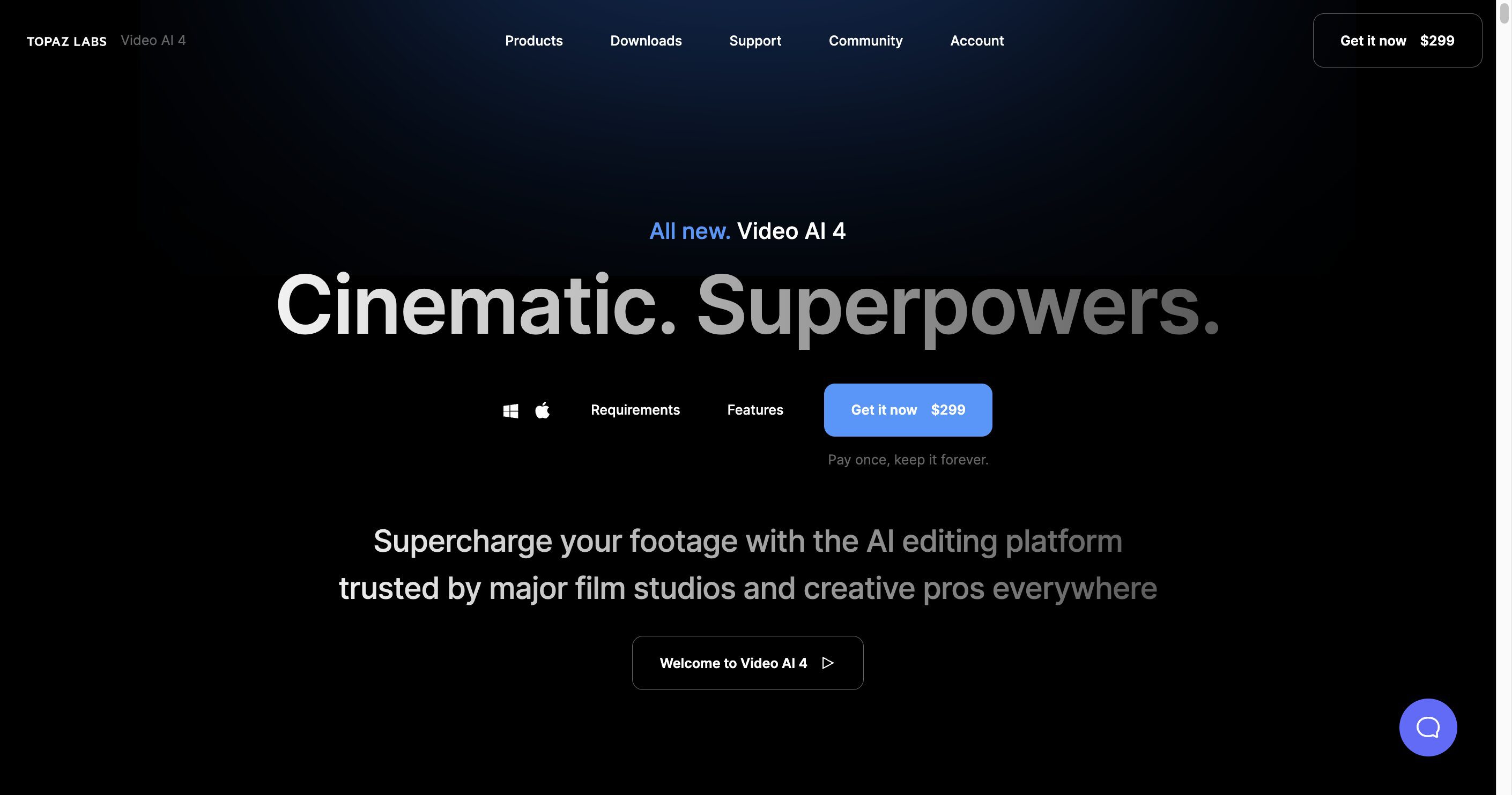 Video AI Topaz - AI Video Editing Tools empower creators with generative AI for dynamic content.