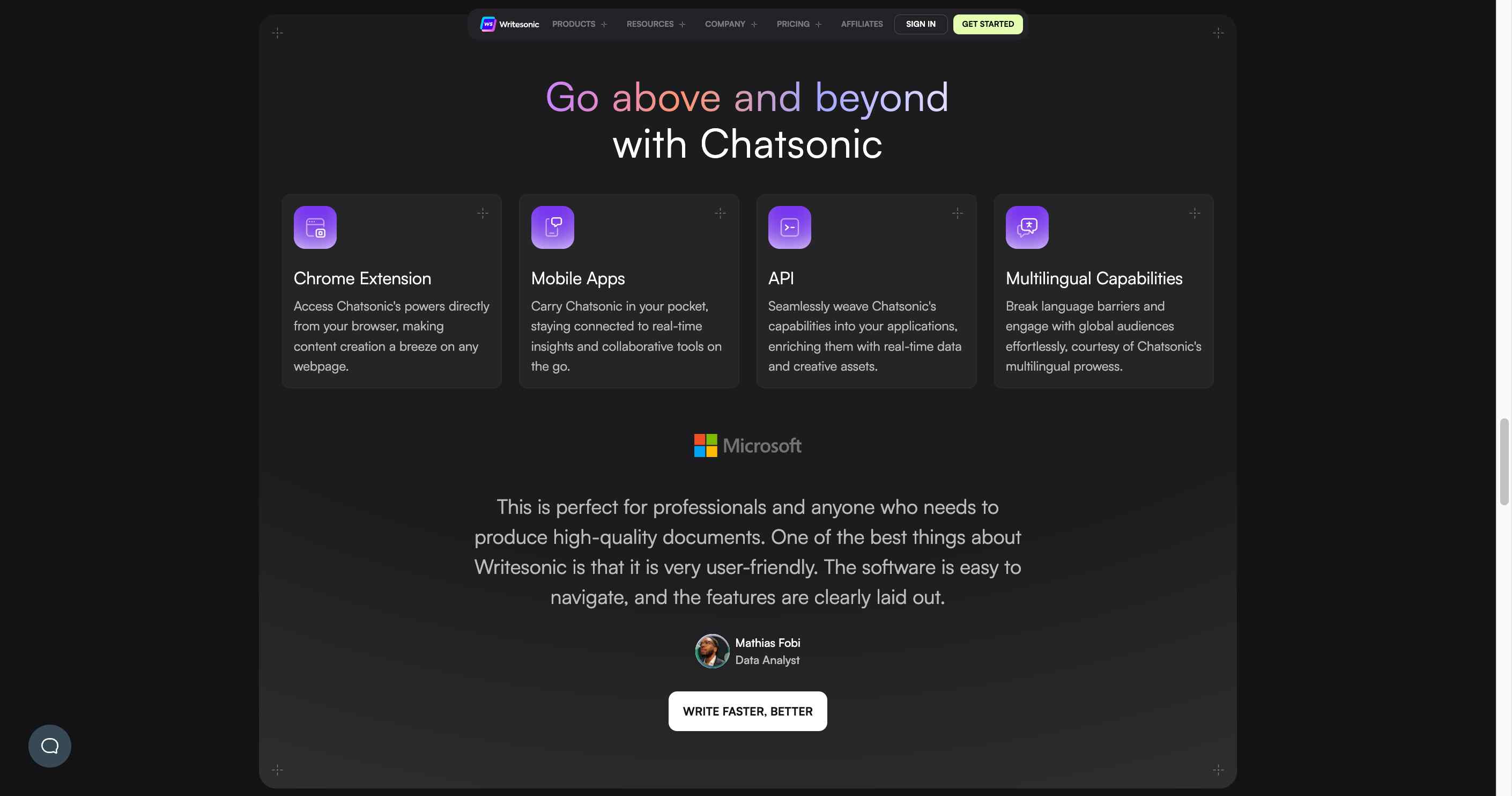Custom AI chatbot developed with Chatsonic for personalized customer support.