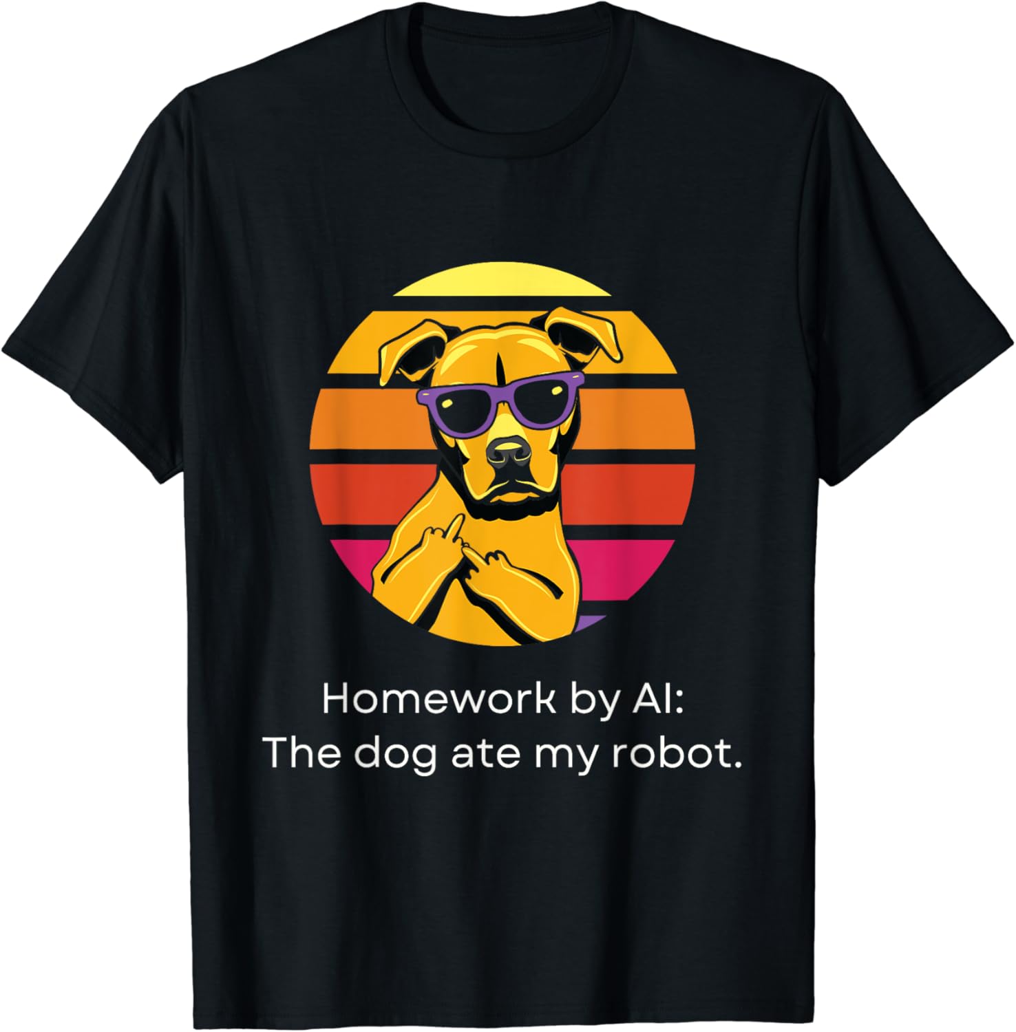 Homework by AI: The dog ate my robot T-Shirt