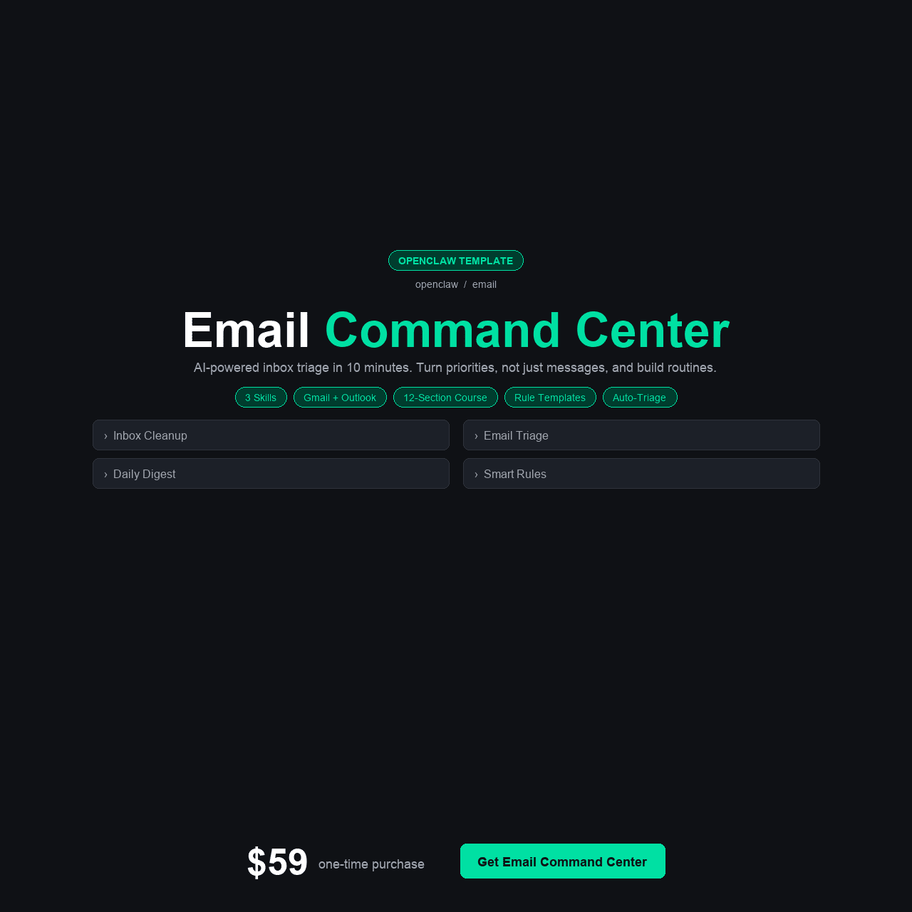 OpenClaw Email Command Center