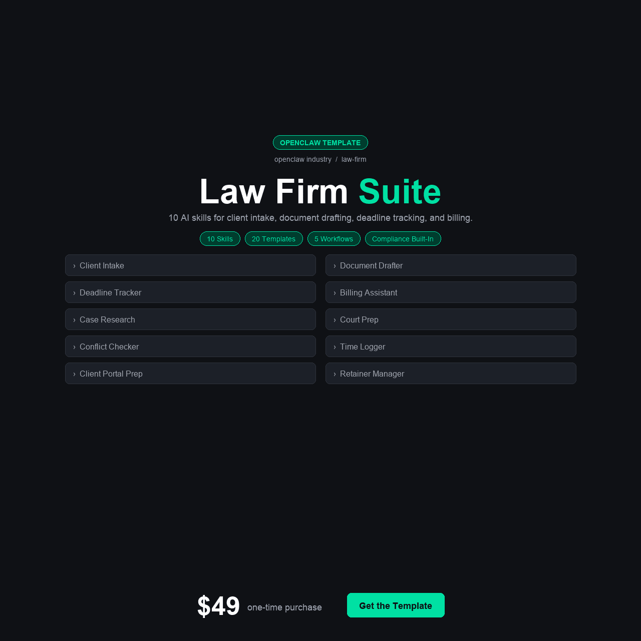 OpenClaw Law Firm Suite