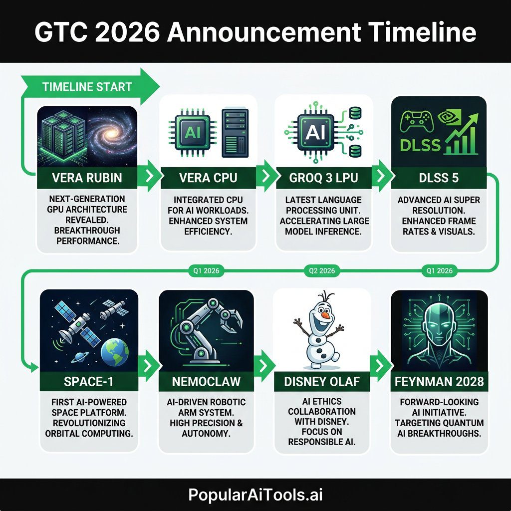 GTC 2026 announcement timeline flowchart