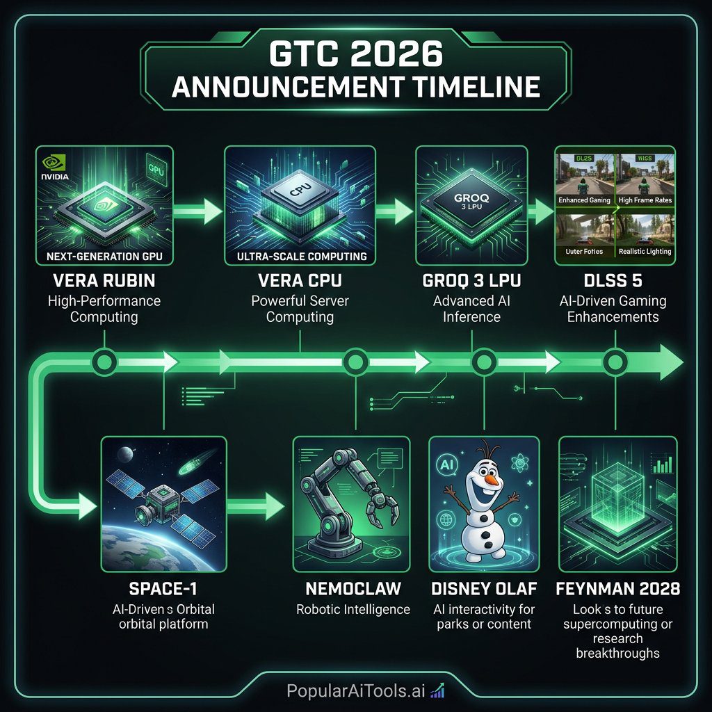 GTC 2026 announcement timeline flowchart