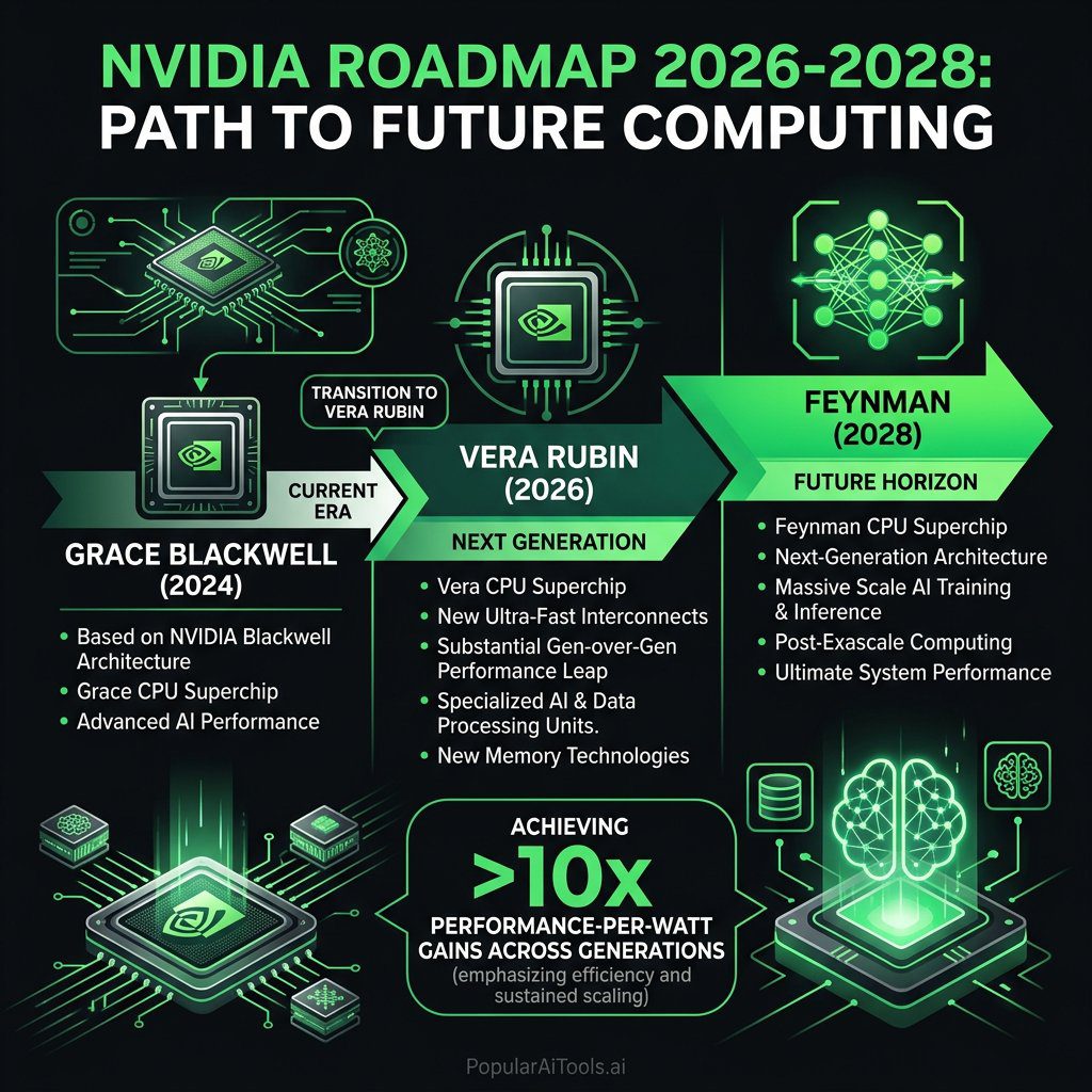 NVIDIA architecture roadmap from 2026 to 2028