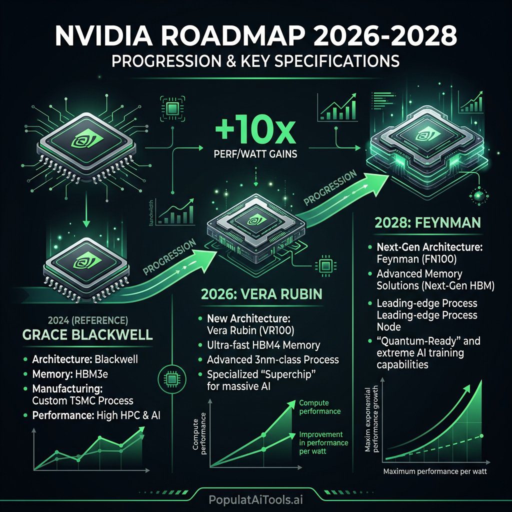 NVIDIA architecture roadmap from 2026 to 2028